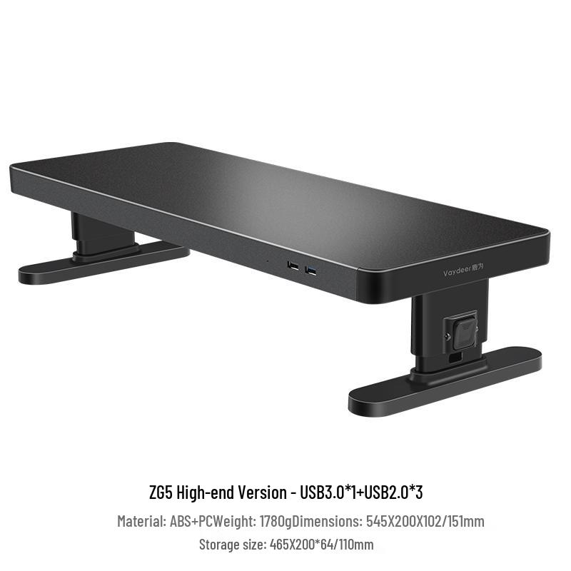 RGB подставка для компьютерного монитора с USB-портами и местом для хранения
