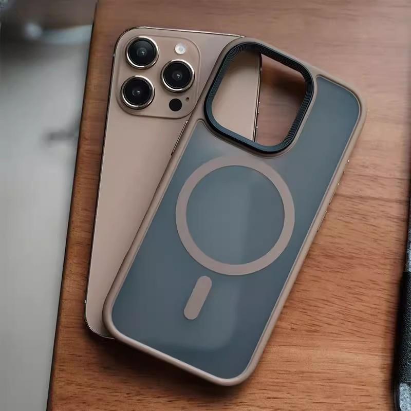 Подходит для Apple 16proMax Магнитный чехол для телефона с зарядкой Udun iPhone 15 Матовый на ощупь 14 Противоударный защитный чехол