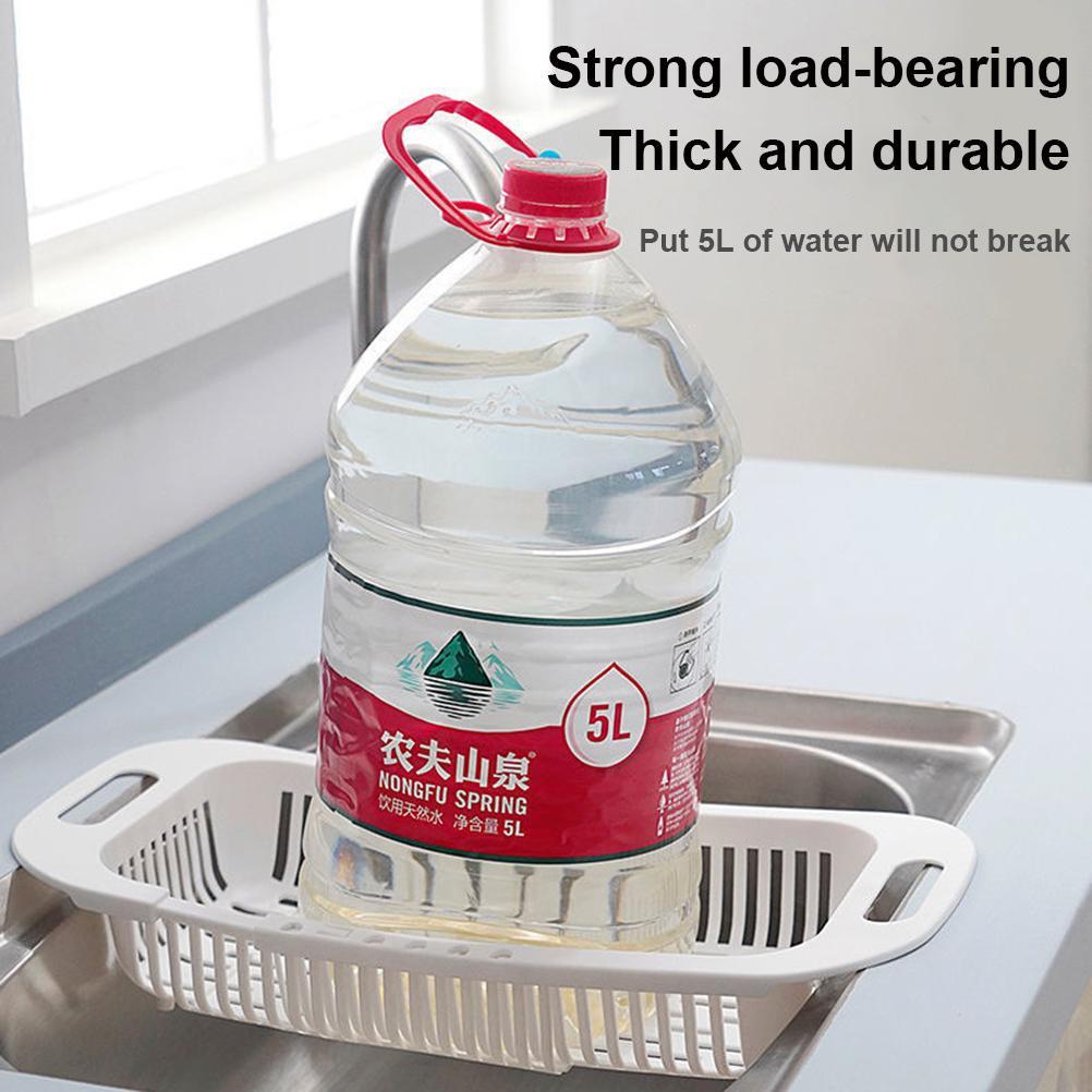 Выдвижная корзина для слива кухонной раковины Пластиковая подставка для посуды Корзина для фильтра раковины Корзина для фруктов и овощей