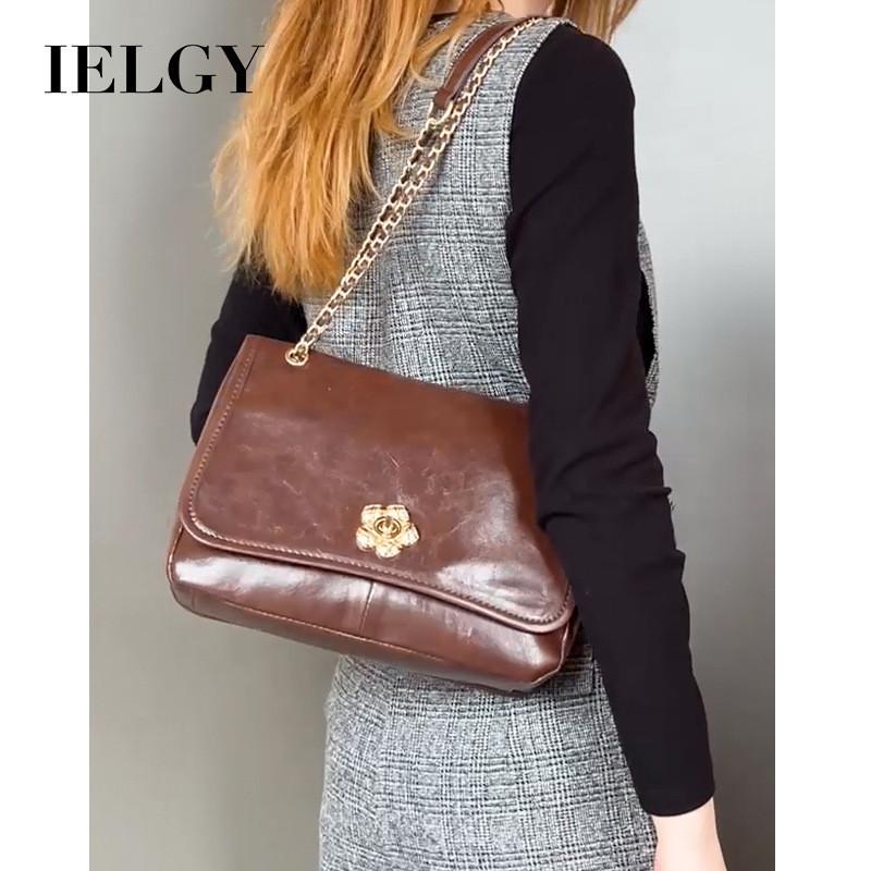 IELGY Camellia Women's Bag, Niche Chain Tote Bag, Single Shoulder Armpit Bag, Large Capacity for Commuting To Work