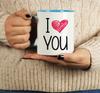 Inkdotpot Керамические кофейные кружки I Love You на 11 унций. Кофейные кружки отлично подходят для жениха, невесты, подарка на помолвку, холостяка и девичника.