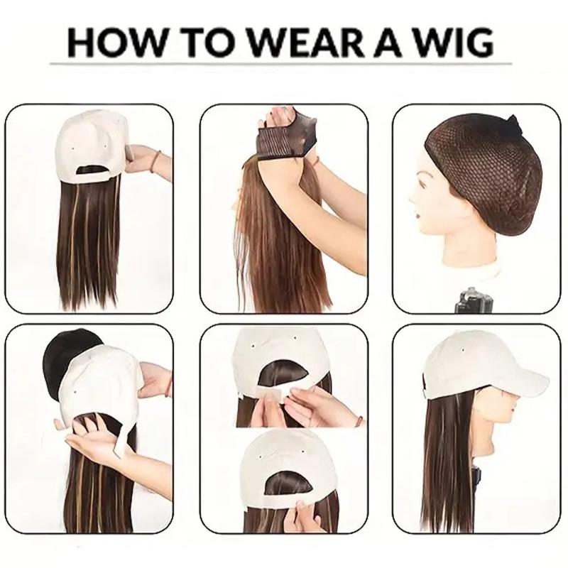 Fashionable Curly Hair Hip-hop Baseball Cap Wig Synthetic Fiber Wig Integrated with Sunshade and Fashionable Wig Accessories