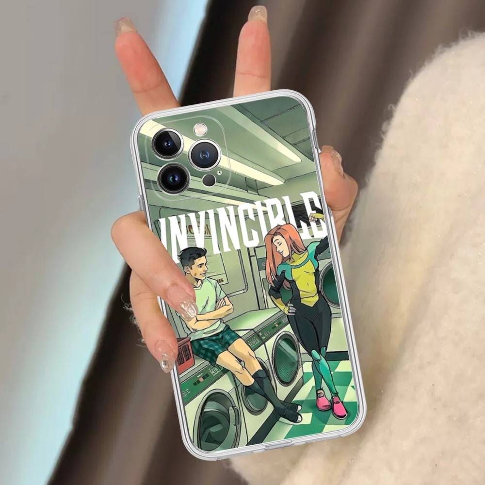 Супергерой Неуязвимый Аниме Для IPhone 17 16 15 14 13 12 Mini 11 Pro Max Прозрачный Чехол