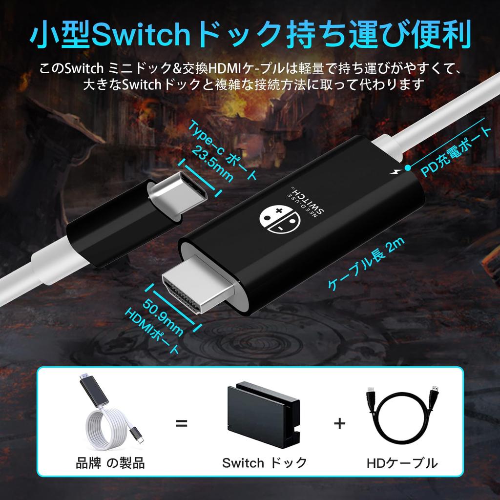 Switch Dock Genuine Direct TV Output HDMI Switch 4K 1080 C PD TV Output Multifunctional Adapter Small Size No Delay Travel Business Trip Portable