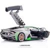 Масштаб 1/32 Lambo Huracan ST EVO, литая под давлением модель автомобиля, игрушечный автомобиль с откатным механизмом, звуком и светом для детей, коллекция подарков для мальчиков и девочек