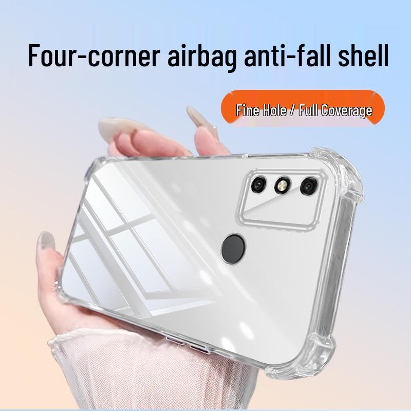 Прозрачный противоударный чехол из ТПУ с угловыми подушками безопасности для Honor Play 9A, обеспечивающий полную защиту