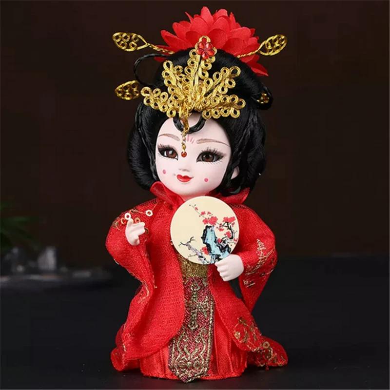 Украшение в виде персонажа китайской оперы, шелковая кукла, кукла в маске пекинской оперы, китайские подарки ручной работы, украшение магазина, кукла