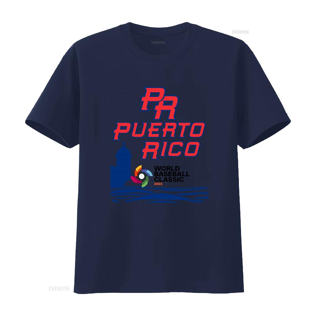 2023 Puerto Rico World Baseball Classic Fan T Shirt Vibrant Design with PR Logo and Colorful Pinwheel vintage Washed streetwear