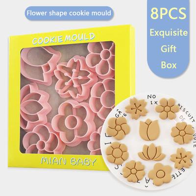 8 шт. форма для печенья в форме цветка, форма для выпечки кондитерских изделий | цветочный сад, вечерние печенья