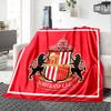 Sunderland Crest Flannel Blanket, Soft Polyester, Modern Design, All-Season for Camping, Travel, Gifts for holidays or birthdays