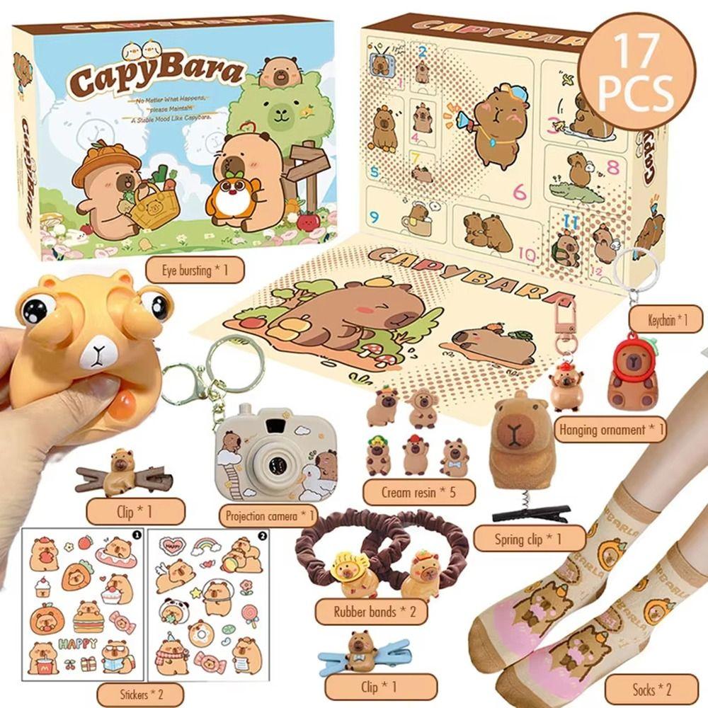 Capybara Themed Set Christmas Advent Calendar Capybara Blind Box Calendar For Kids Christmas Gift