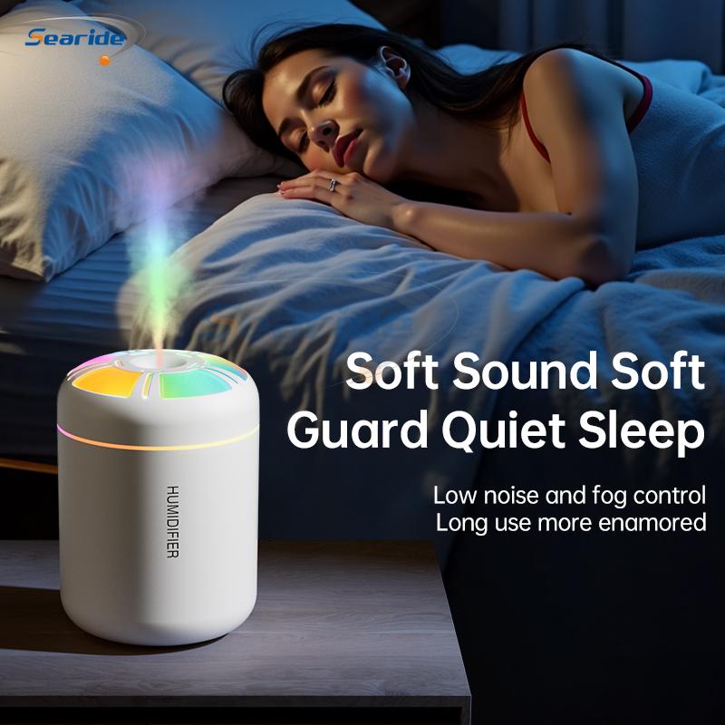 Searide Mini Air Humidifier USB 180ML Aroma Diffuser Essential Oil Purifier Aromatherapy Color Lights For Car Home Bedroom