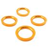4PCS Aluminum Gold Flange Hub Centric Rings Hubrings Kit 73-56 73mm OD to 56mm ID Automobiles Wear Wheels Tires Parts