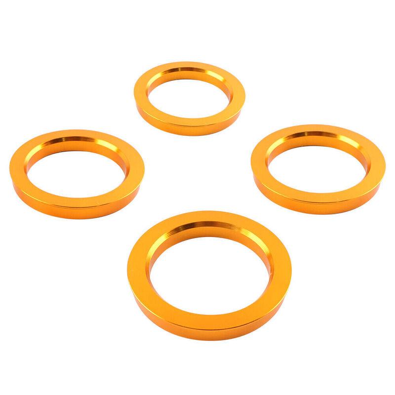 4PCS Aluminum Gold Flange Hub Centric Rings Hubrings Kit 73-56 73mm OD to 56mm ID Automobiles Wear Wheels Tires Parts