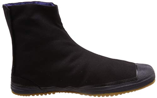 Moonstar Men's/Women's Lightweight Round Toe Tabi Socks (5-Ply Seam), Durable, Black, Size 26.5 Cm, 2E