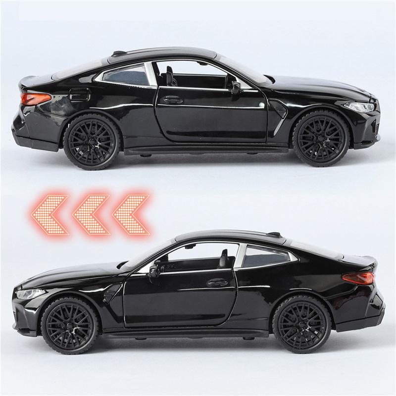 1/32 BMW M4 G82 Купе Сплав Модель Спортивного Автомобиля Литой Металлический Транспорт Автомодель Симуляция Звук и Свет Коллекция Детская Игрушка Подарок