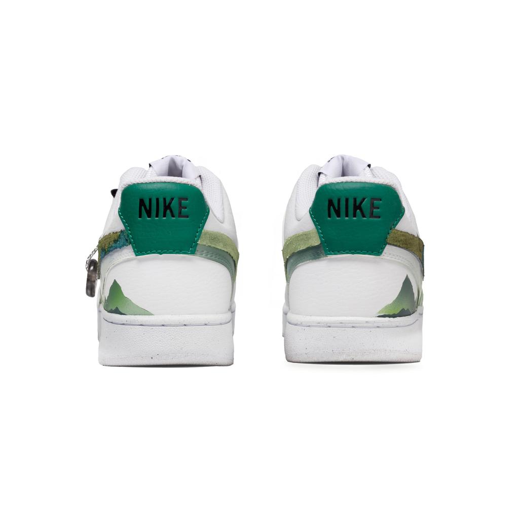 Nike Court Vision 1 Deep In The Mountains Abrasion Resistant Low top Skateboard Shoes Men's White Green DH2987-101(Team73-)