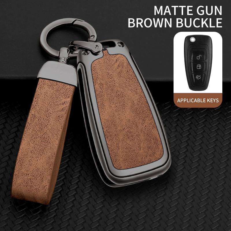 Alloy Car Folding Key Case Cover for Ford New Focus MK3 MK4 Mondeo Ecosport Transit Tourneo Ranger Mustang Custom Accessories