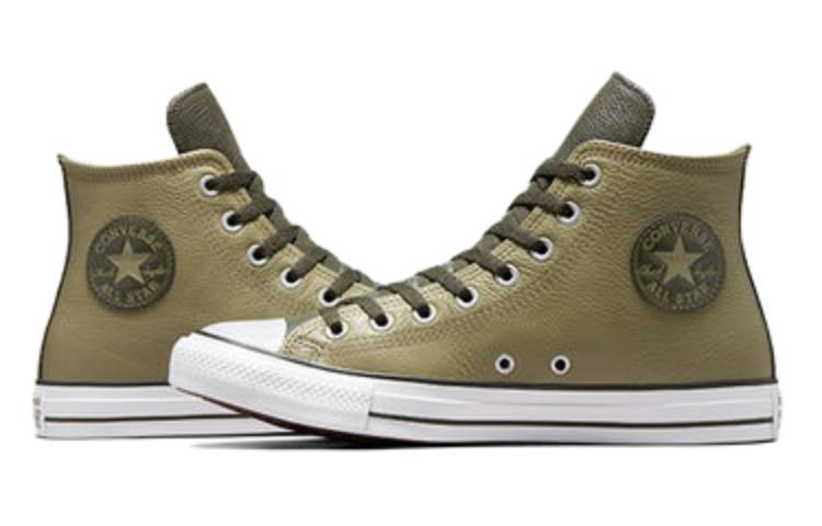 Мужские кроссовки Converse Chuck Taylor All Star Кожаные Высокие 'Mossy Sloth Green'