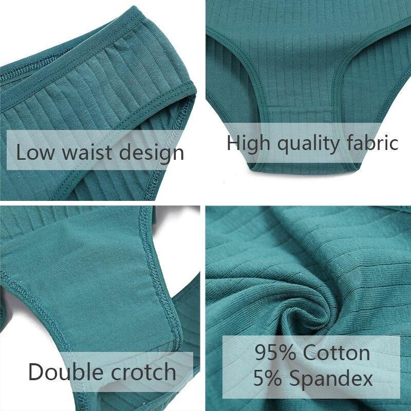 3PCS/Set Panties Cotton Women Underwear Sexy Underpants Comfort Girls Briefs for Female Stripe Cotton Intimates Lingerie