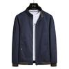 Spring and Autumn Middle-aged Men's Business Casual Cotton Jacket Men's Clothing Middle-aged and Elderly Stand-up Collar Jacket Dad On Clothes