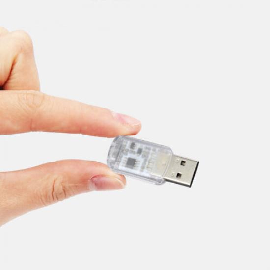 1× Многоцветная USB светодиодная автомобильная лампа, неоновая лампа атмосферы, аксессуары для салонного освещения