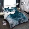 2/3Pcs Ocean Wave Bed Print Bedding Set For Boys And Girls Bedroom, Machine Washable. Holiday Gifts For Kids Bedroom Decor