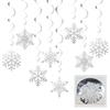 8pcs Swirl Snowflake Hanging Ornament Ceiling Streamers Spirals Hanging Accent  Christmas Tree