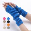 Arm Warmers Knitted Gloves White Black Ankle Wrist Sleeves Fashion Anime Gloves Girl Boys