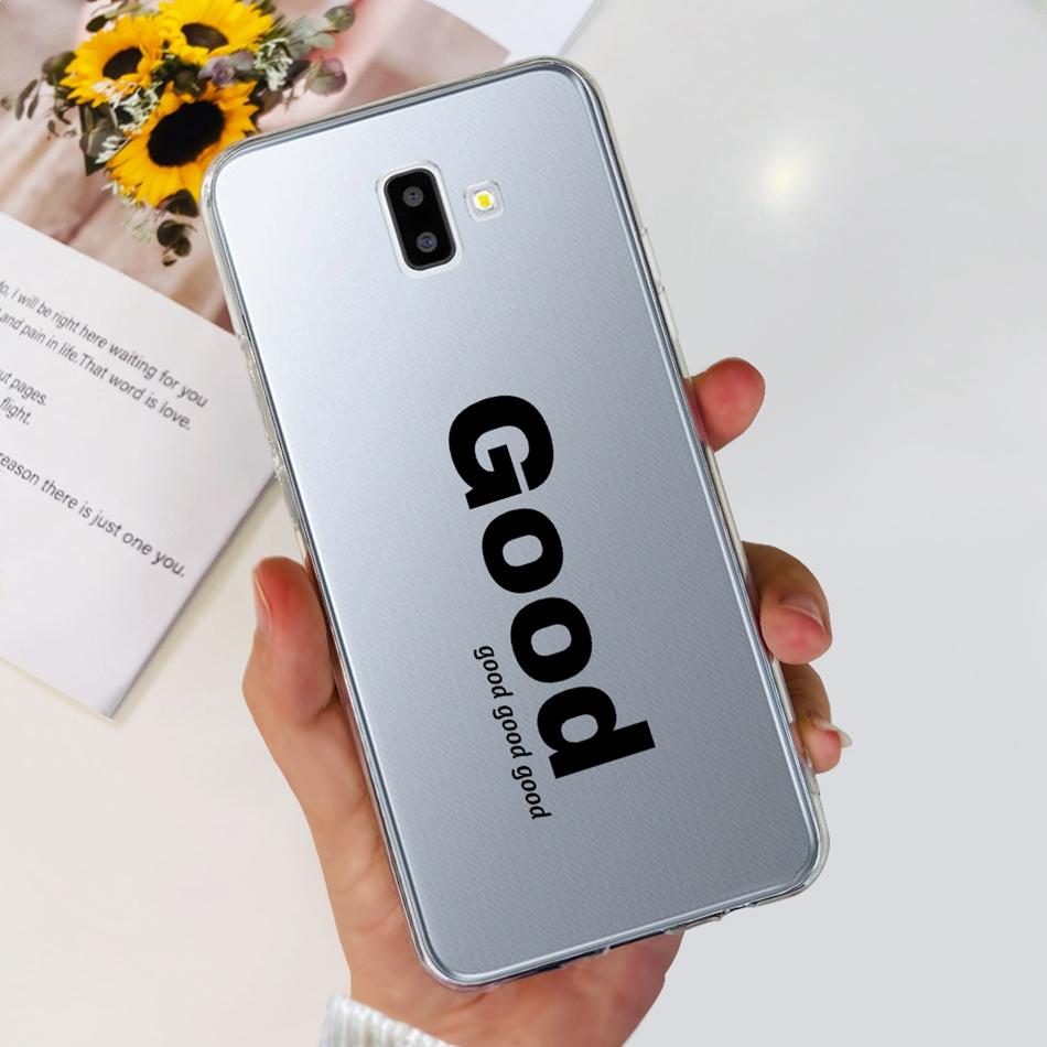 Чехол для Samsung Galaxy J6 Plus Samsung J6 2018 J 6 J6Plus J610F J600F Элегантная Печать Мягкий Силикон ТПУ Прозрачная Задняя Крышка Телефона