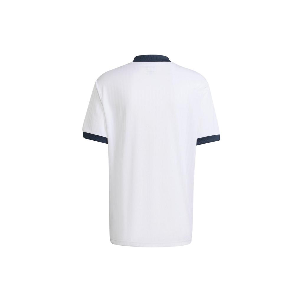 Adidas SS23 Icons Ретро Реал Мадрид Футбол Спортивный трикотаж с коротким рукавом Мужские топы Белый HT6456