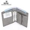 Men's Genuine Leather RFID Wallet with Multi-Card Slots and Coin Pocket