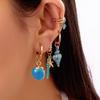 Exquisite Shell Hoop Earrings Beaded Beach Style Drop Earrings Cute Marine Style Earrings  Women