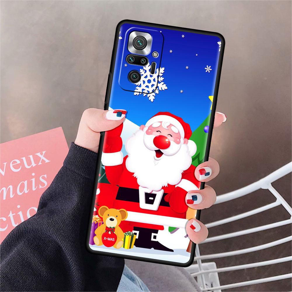Чехол для Xiaomi Redmi Note 10 9 11 Pro, мягкий чехол для телефона 10S 9S K40 8 9A 9C 9T 7 10C 8T, силиконовый чехол с Рождеством и снегом