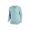 Logo Sun Protection Quick-Dry Reflective Night Vision Yoga Pullover Crew Neck Long Sleeve T-Shirt Women Tops Blue DD0621-309