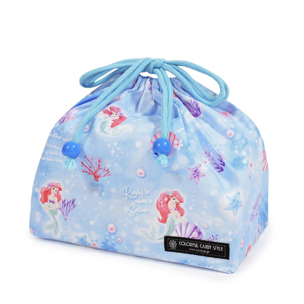 ЯРКИЕ КАНДИ-СТИЛЬ Disney Ариэль РУСАЛОЧКА Сумки для обеда (с бейджами) - Набор из 2 стильных детских ланч-сумок с расширяющимся дном