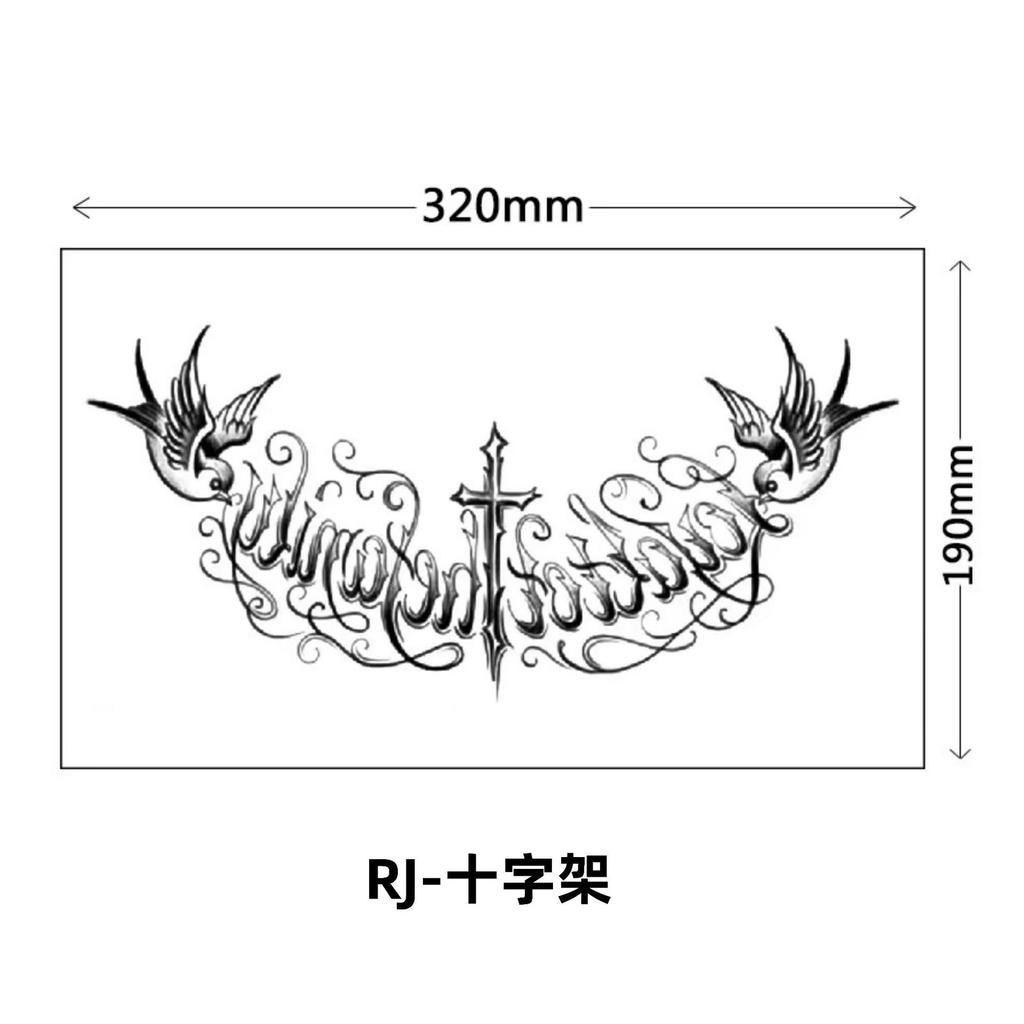 Тату-наклейка на грудь с трехсторонним Буддой и цветком дракона через плечо, новая полудоспешная буквенная тату-наклейка против пота