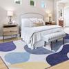 Purple Living Room Bedroom Mat Soft Washable Modern Non Slip Low Pile Geometric Pattern Classroom Nursery Dormitory Home Deco