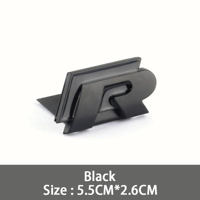 VW 2026 Hot 3D Metal R Grille Badge Rear Tail Trunk Emblem Decal Stickers For Volkswagen VW Polo Passat Golf Jetta Tiguan Sagita