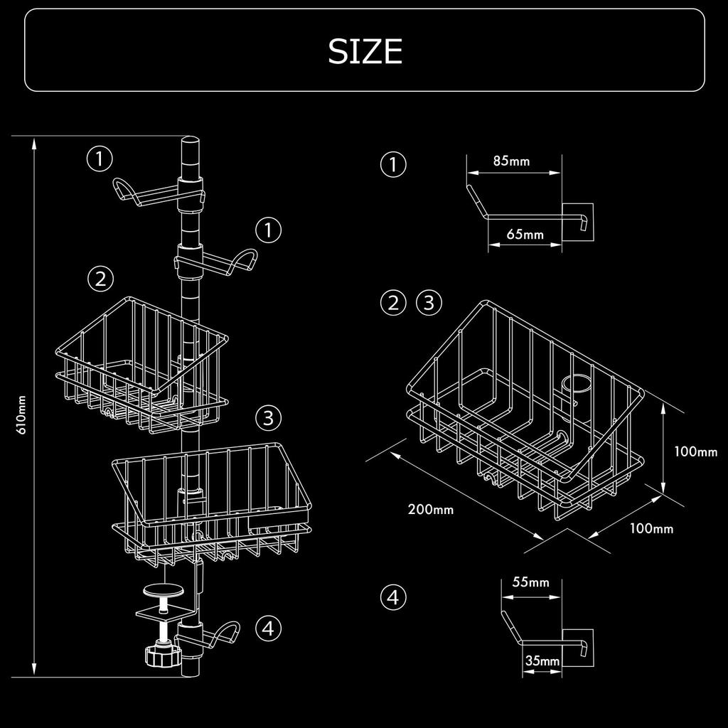 Bauhutte Headset Stores and Charges Adjustable Angle and Headphone Tabletop or Storage Tower, BHP-S200-BK, Controllers, Height, Stand, Under-Desk