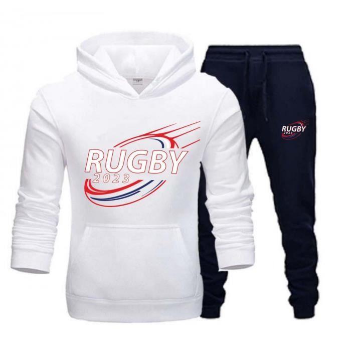 Jogging Survêtement Rugby - NPZ - Manches longues - Blanc