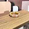 2026 Sweet and Cool Colorful Drip Glaze Temperament Court Style Retro Ring Female Flower Niche Ring