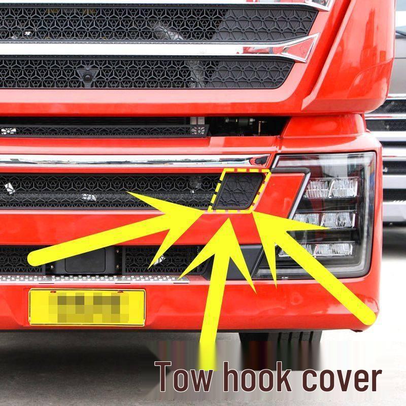HOWO TH7 Bumper Lower Cover and Tow Hook Plug Decorative Mesh Accessory