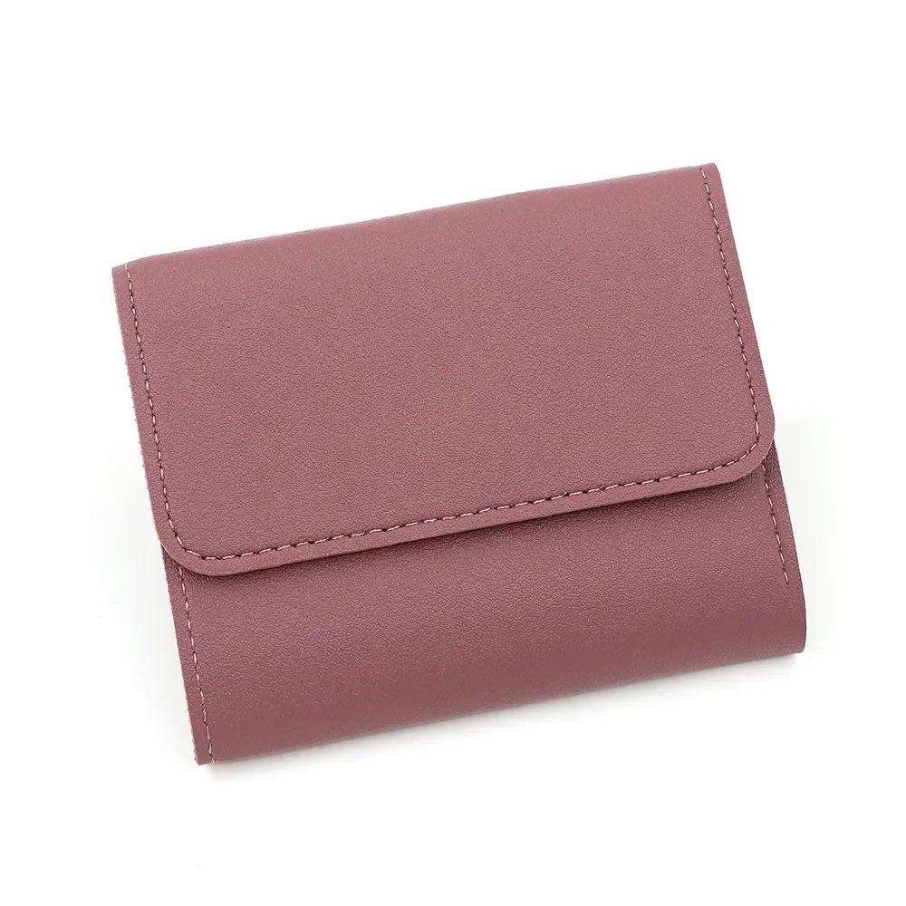 New Cute Wallets for Women Small Hasp Girl Credit Card Holder for PU Leather Coin Purse Female Wallet Short Purses for Women
