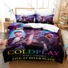 C-Красочный комплект постельного белья Coldplay с графическим принтом Покрывало с 2 наволочками Декор спальни для подростка-фаната рока