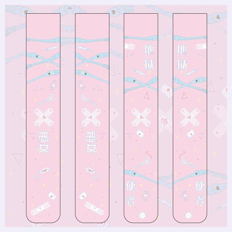 Японская двухмерная анимация Женские чулки 3D-печать Индивидуальные креативные чулки выше бедра Каваи Сексуальные праздничные чулки