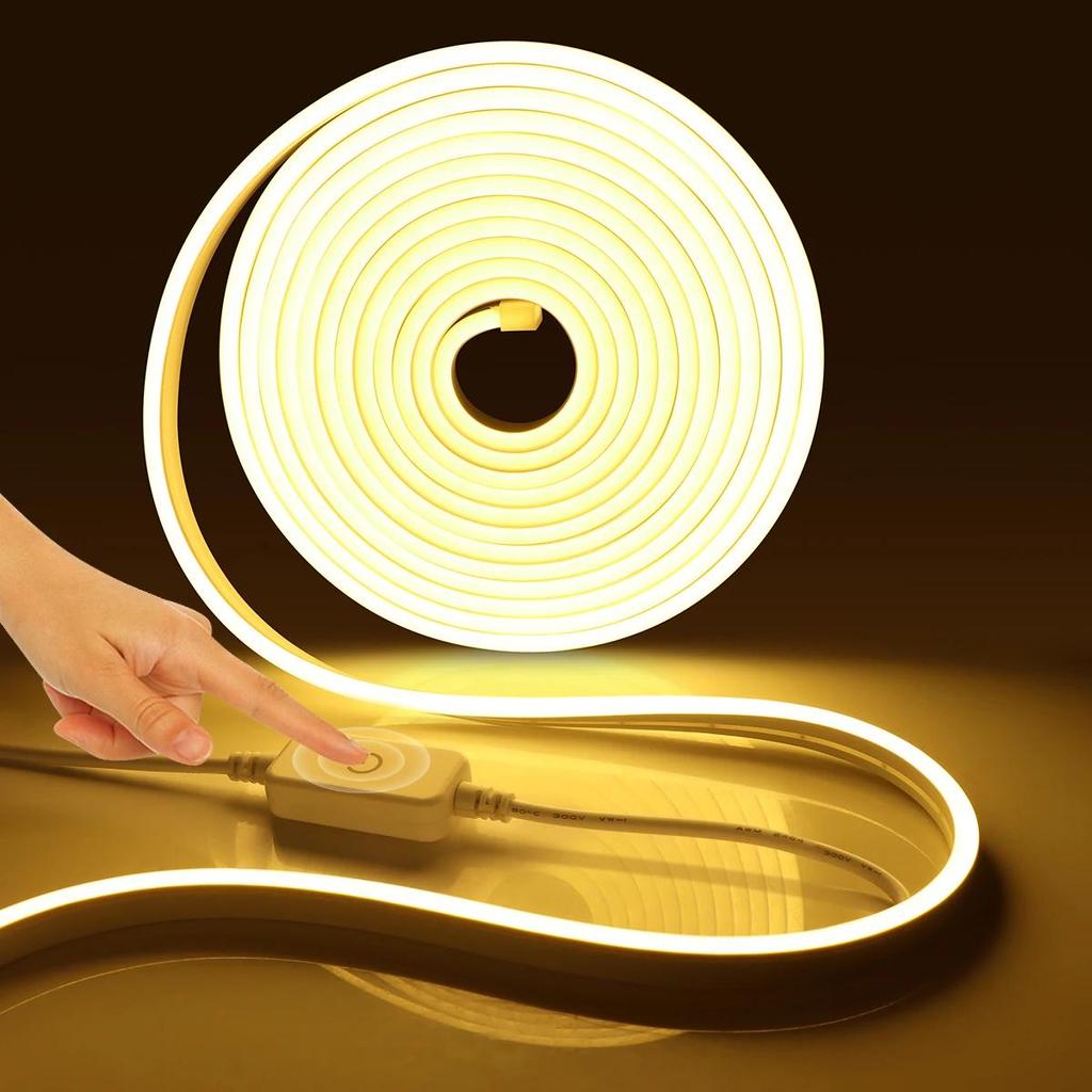 MALITAI 12 В неоновые светодиодные ленты, 120 светодиодов/м, гибкая светодиодная гирлянда для интерьера, лампа для спальни с вилкой европейского стандарта, источник питания