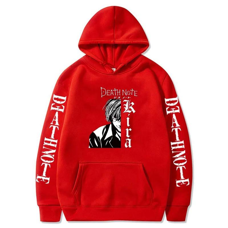 Death Note Anime Hoodie Men Fall Casual Streetwear Graphic Print Pullover Sweatshirt