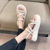 Platform Muffin Sandals Women Summer Wear Internet Celebrity Beach Shoes Fashion Versatile Non-slip Small Fragrant Roman Shoes