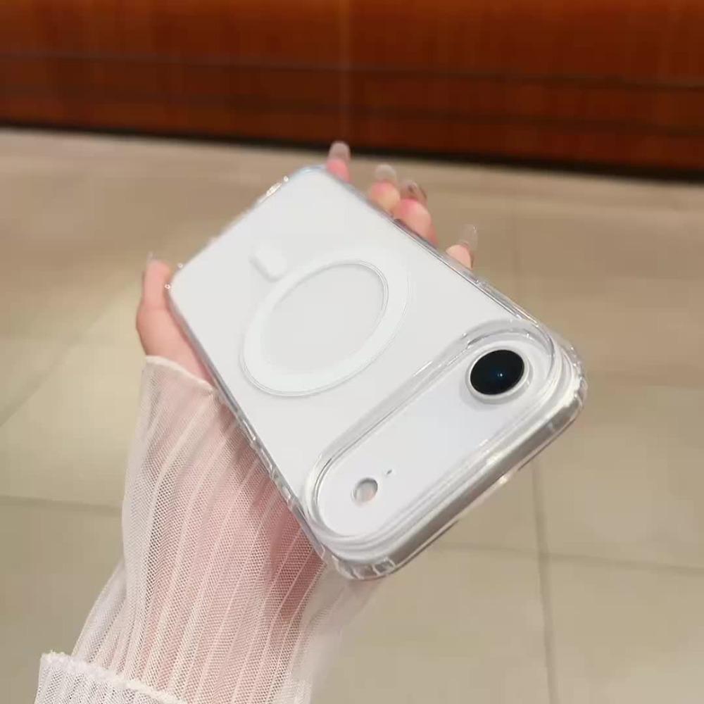 Luxury Transparent Phone Case For iPhone 17 16 Pro Max Clear Cases For iPhone 17 15 14 13 Pro Max Air For Magsafe Magnetic Cover